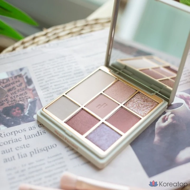 Палетка теней для век Heart Percent Dot On Mood Eye Palette Heart Percent Multi-Use Color Cool Layering Color Balance, #07 Cool Muse Facet, 1 шт.