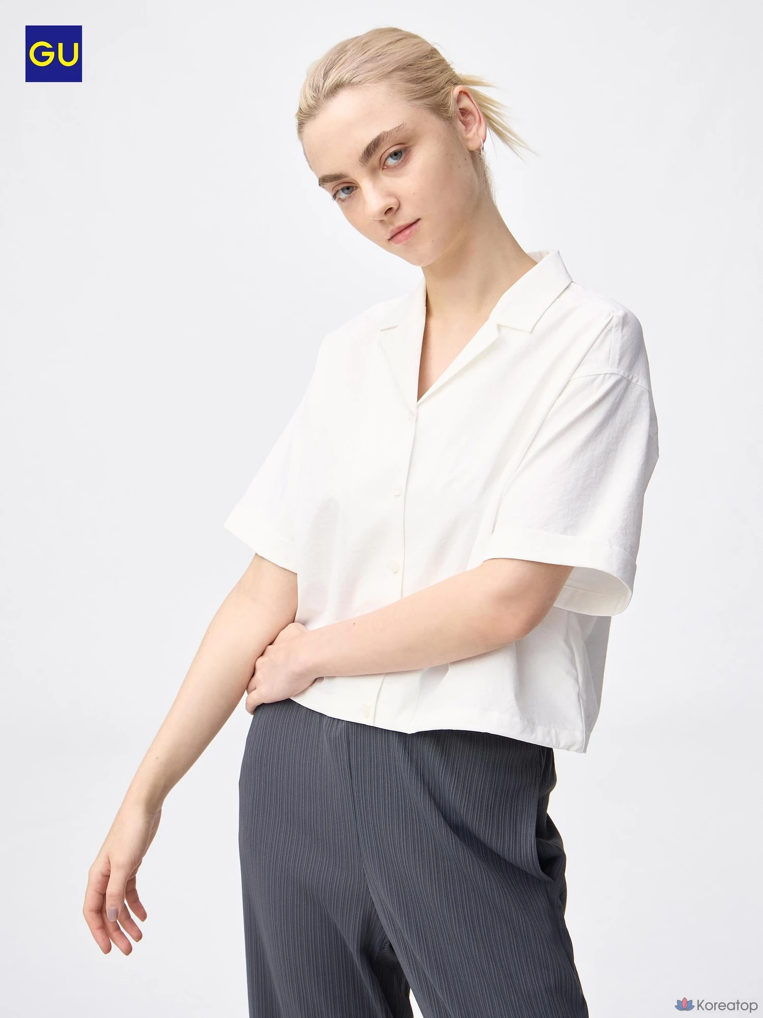 Рубашка с коротким рукавом Uniqlo Tech Short Shirt