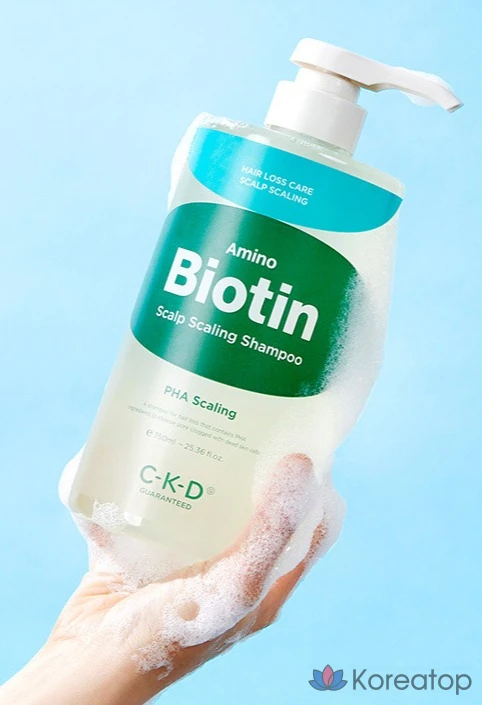 Шампунь для отшелушивания кожи головы CKD Amino Biotin с ароматом зеленых цитрусовых, 750 мл, 1 шт.