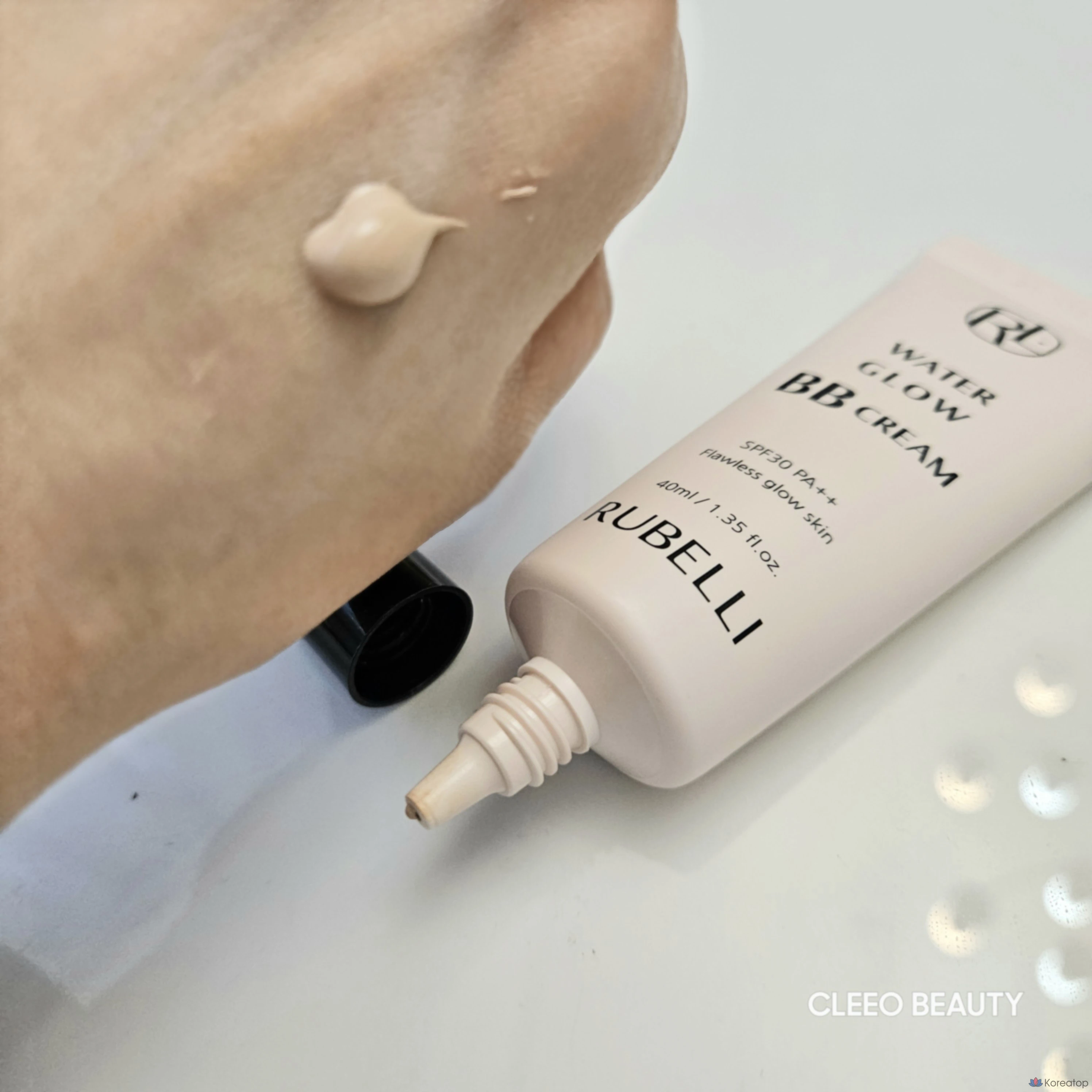 Rubelli BB-крем Water Glow, спонж Air Puff, № 21, 1 шт., 40 мл