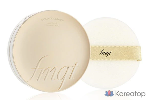 fmgt New Gold Collagen Ampoule Two-Way Pact 9.5g, 201 Apricot Beige, 1 шт., фото 2