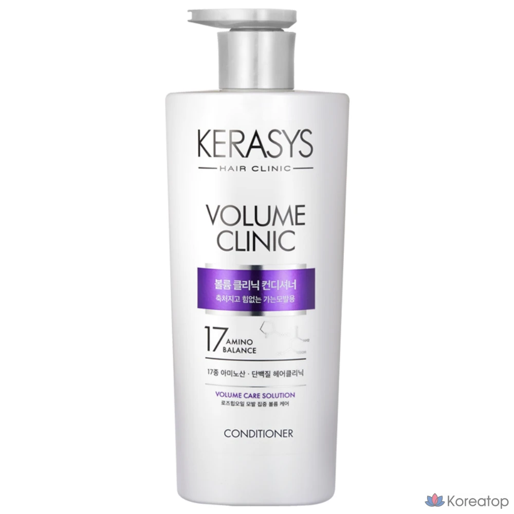 Ополаскиватель для волос KeraSys Volume Protein Clinic Rinse, 600 мл, 1 шт.