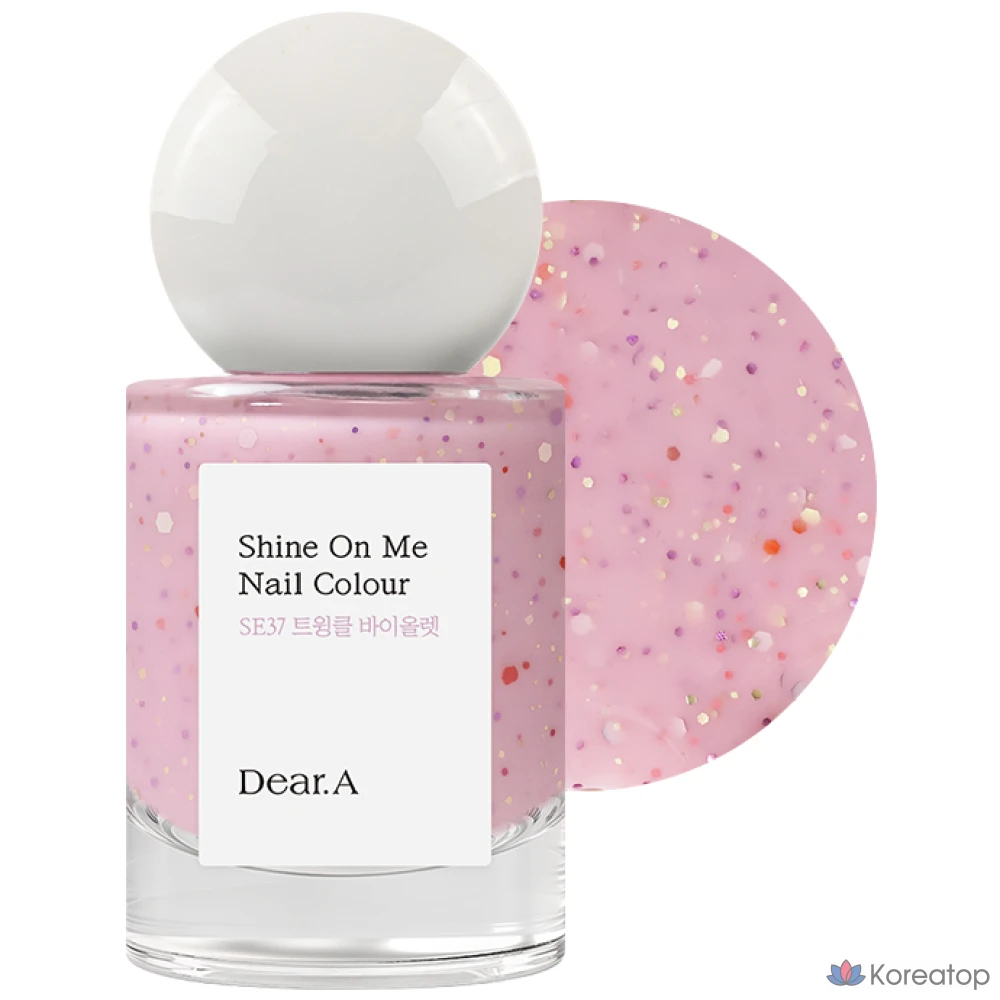 Лак для ногтей Dear.A Shine On Me Nail, оттенок SE37 Twinkle Violet, 11 мл, 1 шт.