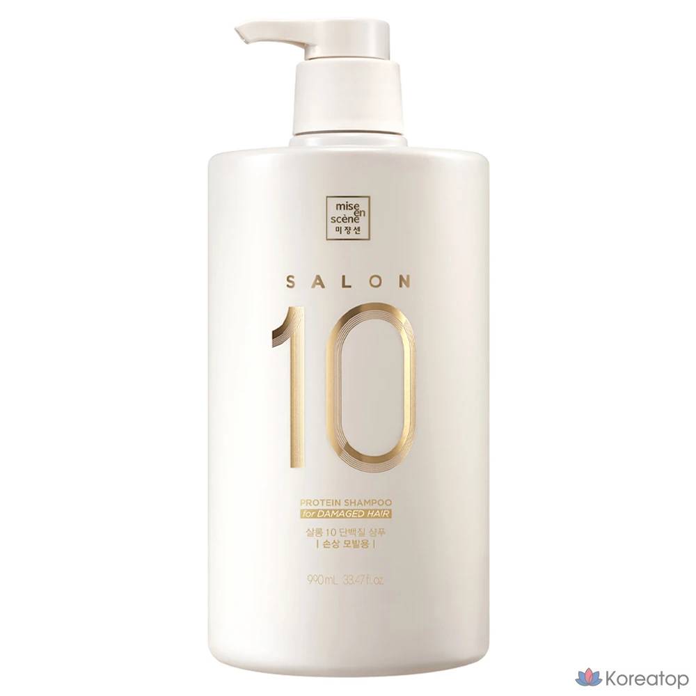 Шампунь Mise en Scene Salon 10 Protein для поврежденных волос, 990 мл, 1 шт.
