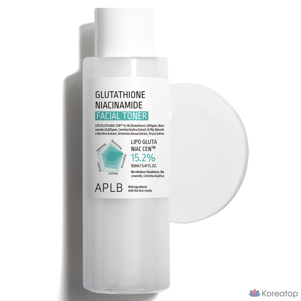 Тонер APLB Glutathione Niacinamide Facial Toner, 160 мл, 1 шт.