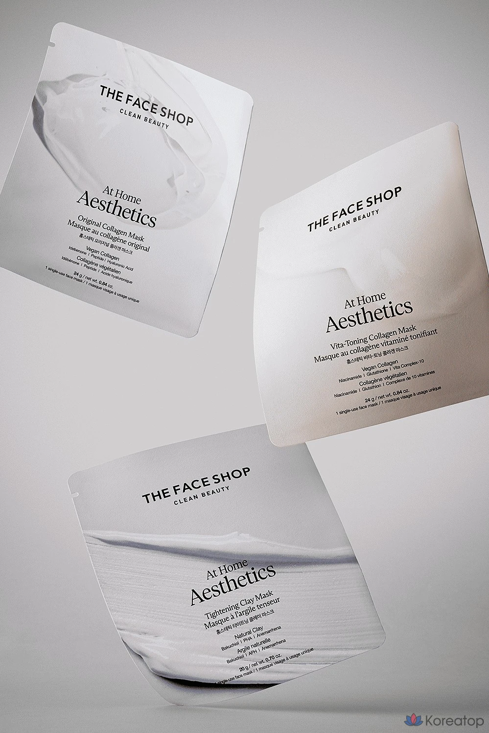 Коллагеновая маска для лица The Face Shop Home Aesthetic, 1 шт., упаковка из 4 штук., фото 5
