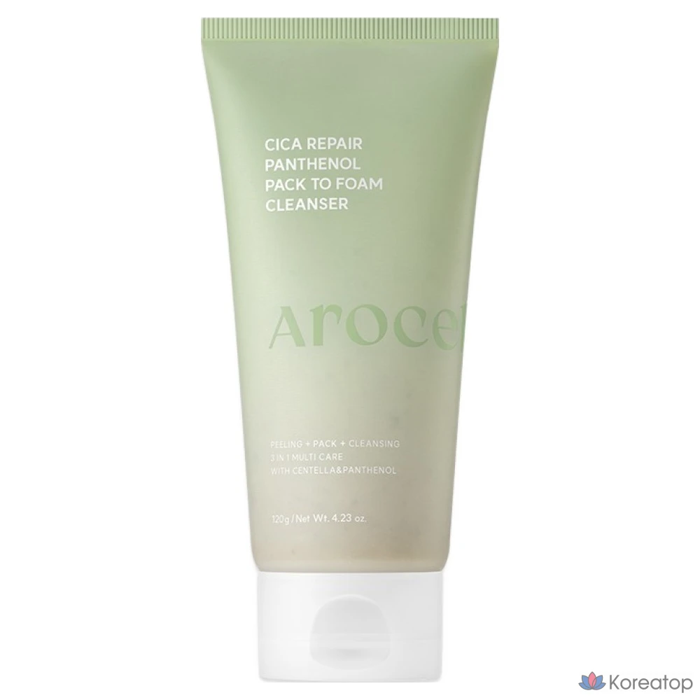 Очищающая пенка для лица Arocell Cica Repair Panthenol Pack to Foam Cleanser, 120 г, 1 шт.