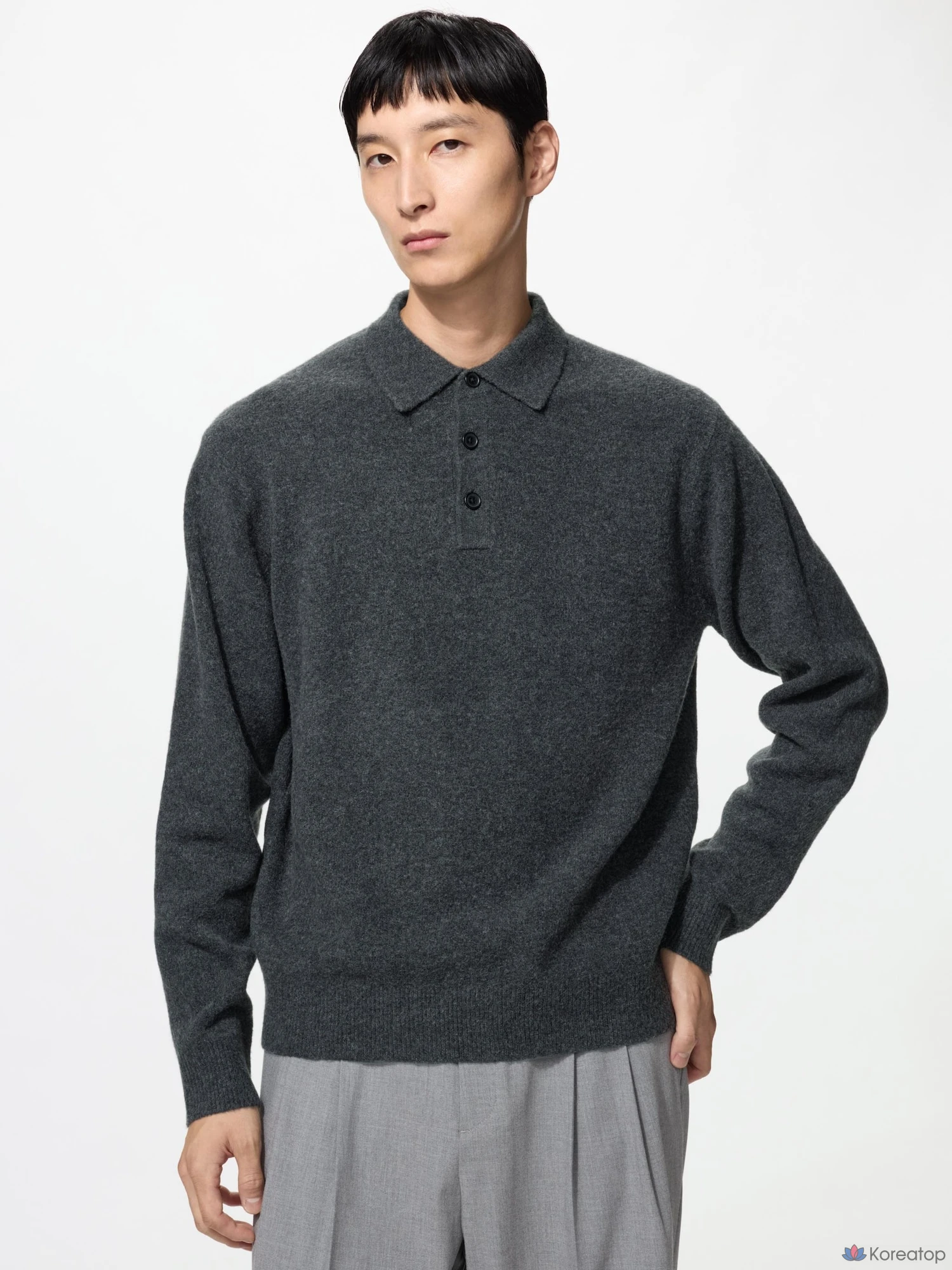 Свитер поло Uniqlo Souffle Yarn Polo Sweater