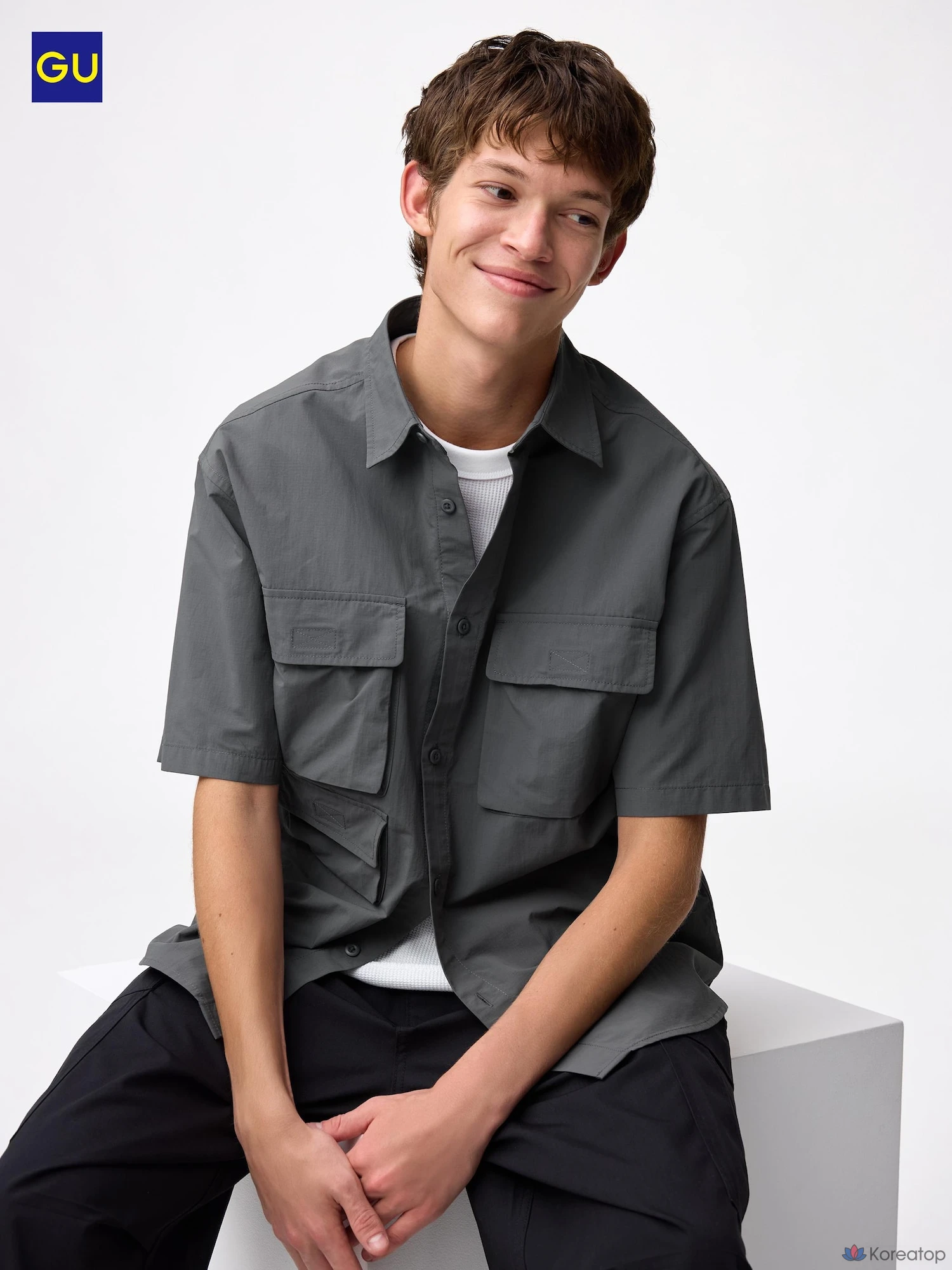 Рубашка Uniqlo Nylon Pocket Shirt (Short Sleeve)