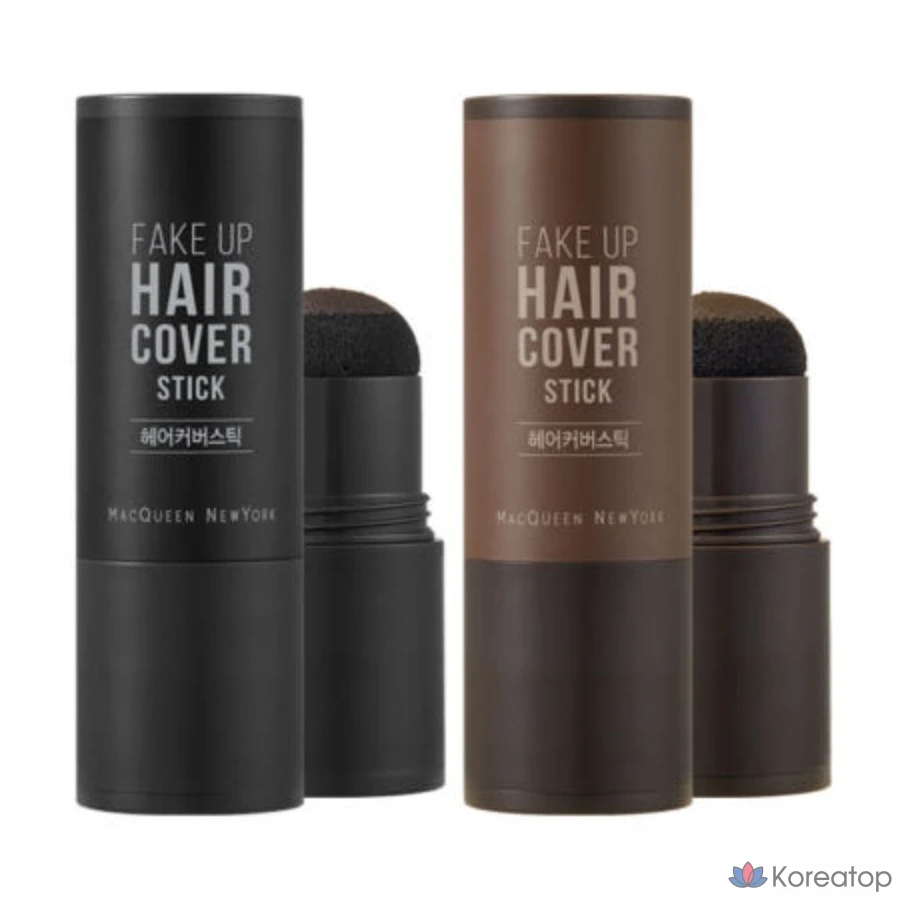 Накладные пряди для волос Mqny New York Fake Up Hair Cover Stick 2,5 г, натуральный черный цвет, 1 шт.