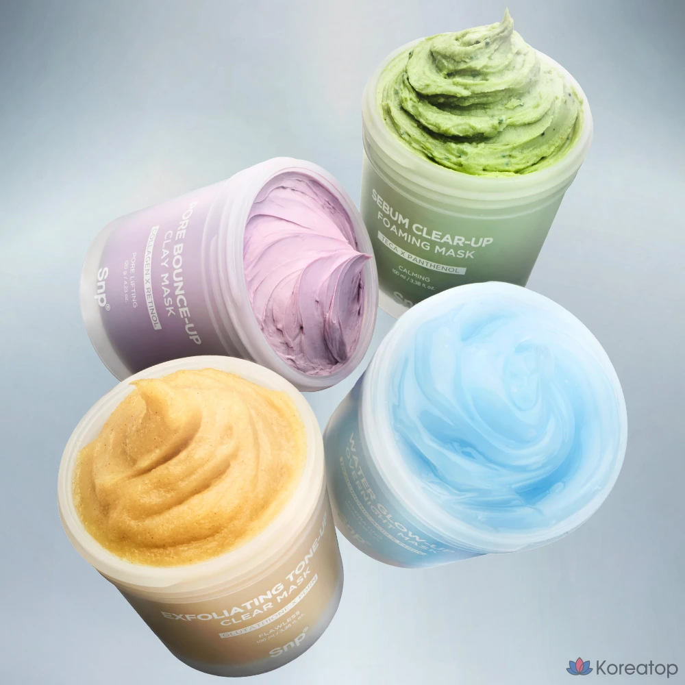 Маска для лица SNP Clear Tone Vitality Mask, 100 мл, 1 упаковка, 5 штук, фото 6