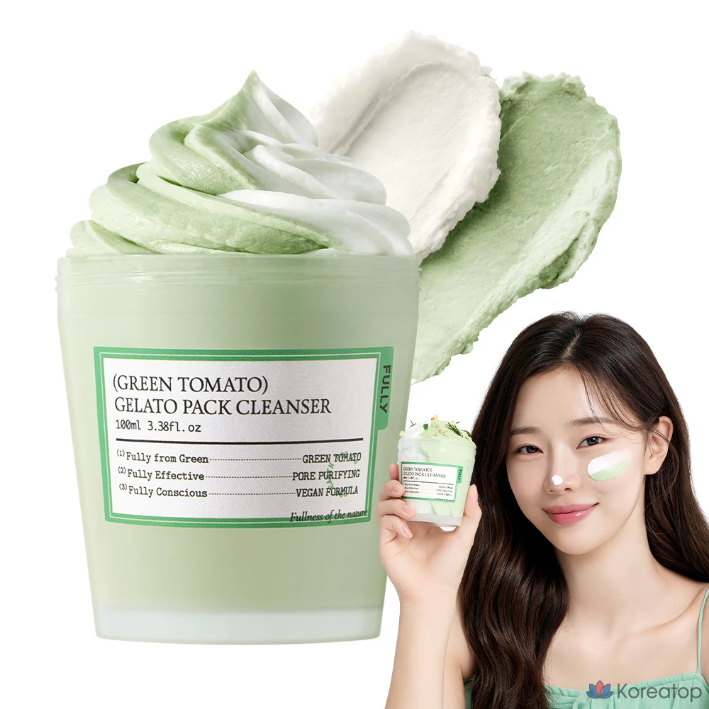 Веганский очищающий гель для лица с ароматом зеленого томатного мороженого, 1 шт., 100 мл.