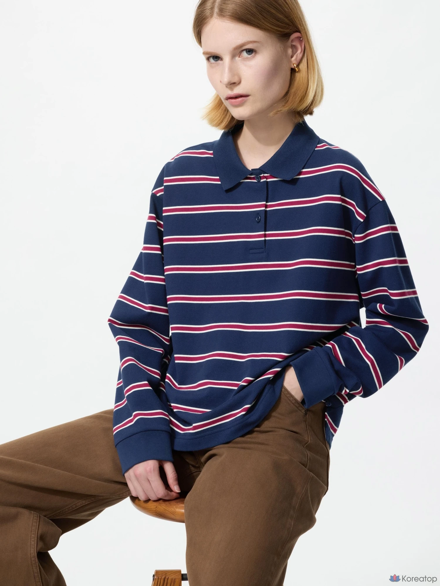 Рубашка поло Uniqlo Striped Polo Shirt B