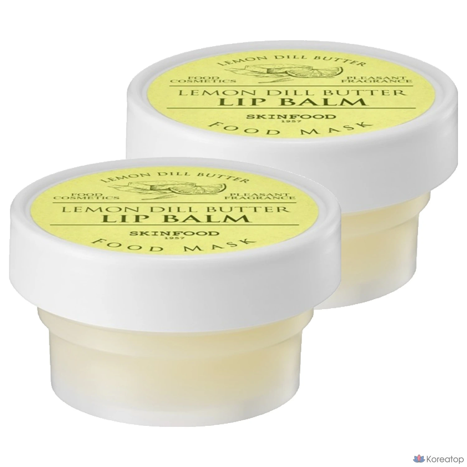 Бальзам для губ Skinfood Butter Food Mask, 21 г, 2 шт., со вкусом лимона и укропа.