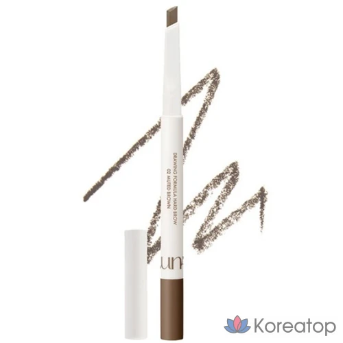 Карандаш для бровей Luna Drawing Formula Hard Eyebrow Auto Pencil 0.3g, оттенок 02 Muted Brown, 1 шт.