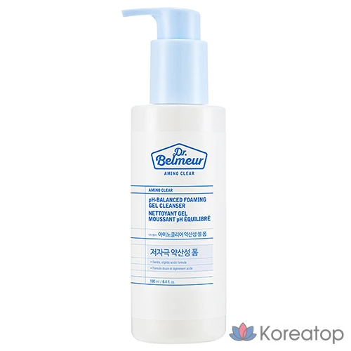 Очищающий гель-пенка Dr. Belmer Amino Clear с мягкой кислотностью от The Face Shop, 190 мл, 1 шт.