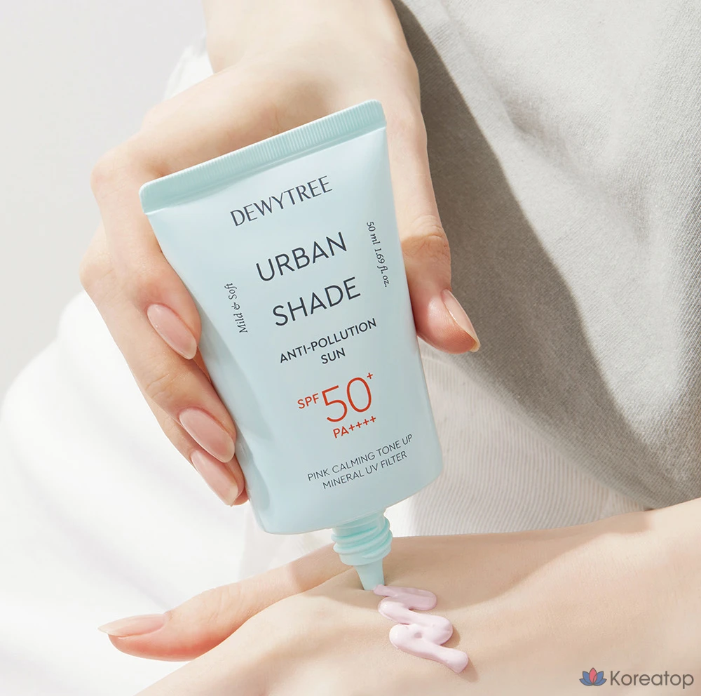 Набор Dewytree Urban Shade Anti-Pollution Sunscreen SPF50+ PA++++ 50 мл + 10 мл + Hi-Amino All Cleansing Milk 10 мл, 1 шт.