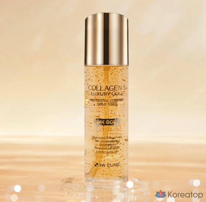 Тоник 3W Clinic Collagen &amp; Luxury Gold Comfort Gold, 1 шт., 200 мл