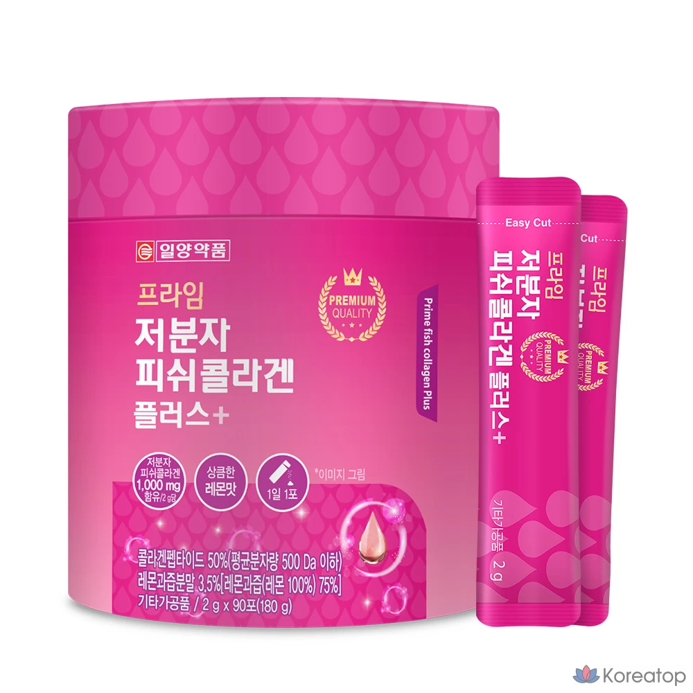 Ilyang Pharmaceutical Prime Низкомолекулярный рыбий коллаген, 90 пенсов, 1 упаковка, 180 г