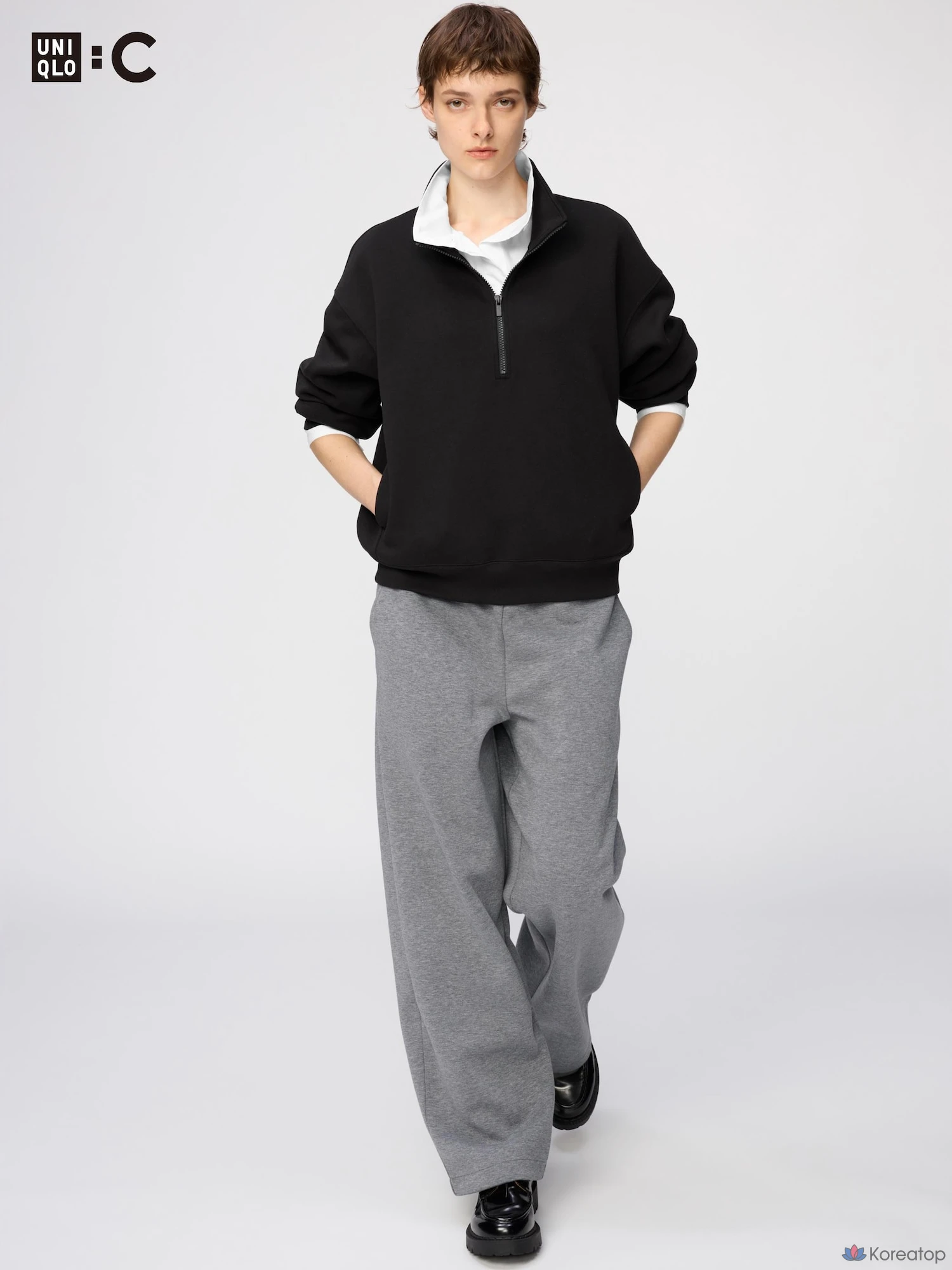 Брюки Uniqlo Sweat Wide Pants, длина ноги 70–76 см