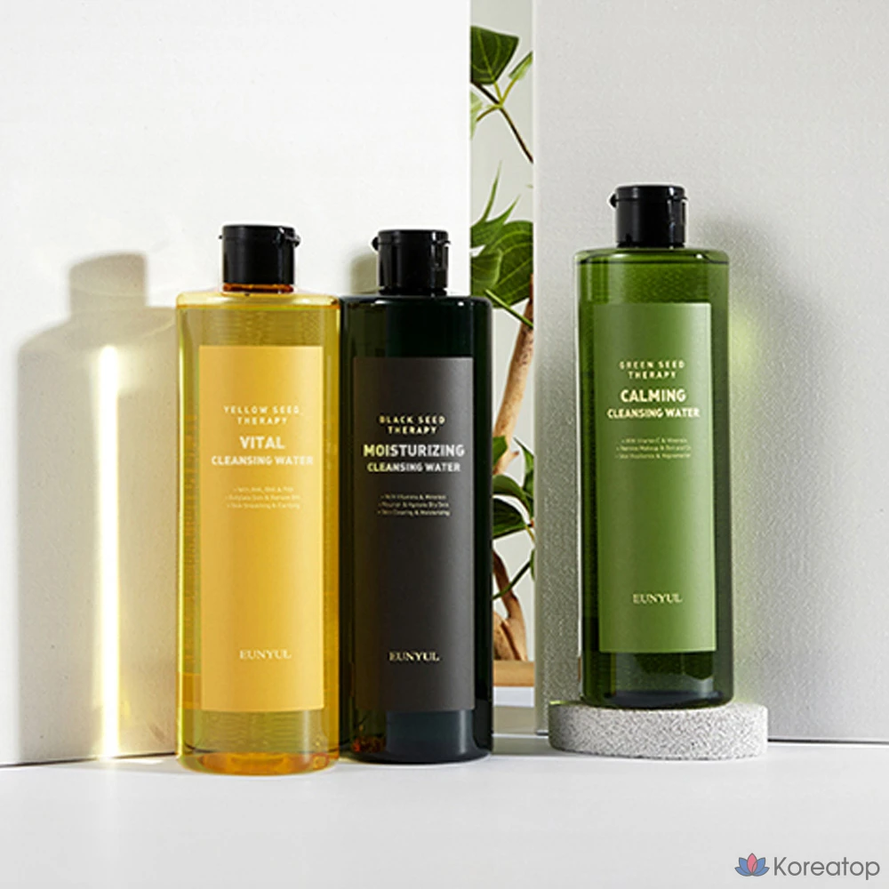 Очищающая увлажняющая вода Eunyul Black Seed Therapy, 500 мл, набор из 70 подушечек, 3 комплекта, фото 4