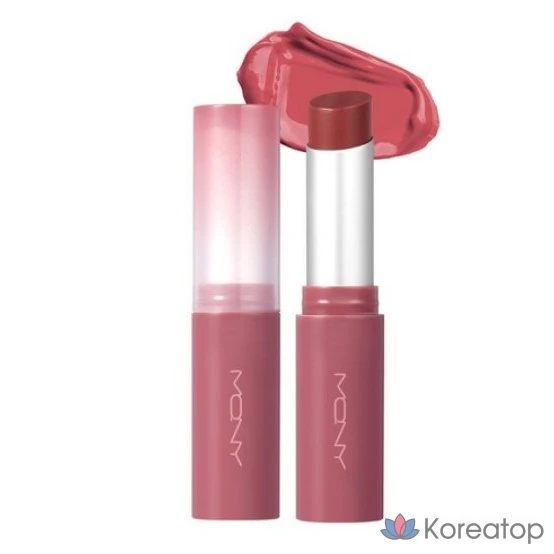 Помада Mqny New York Glow Melting Lipstick, оттенок 01, розовый, бежевый, 3,5 г, 1 шт.
