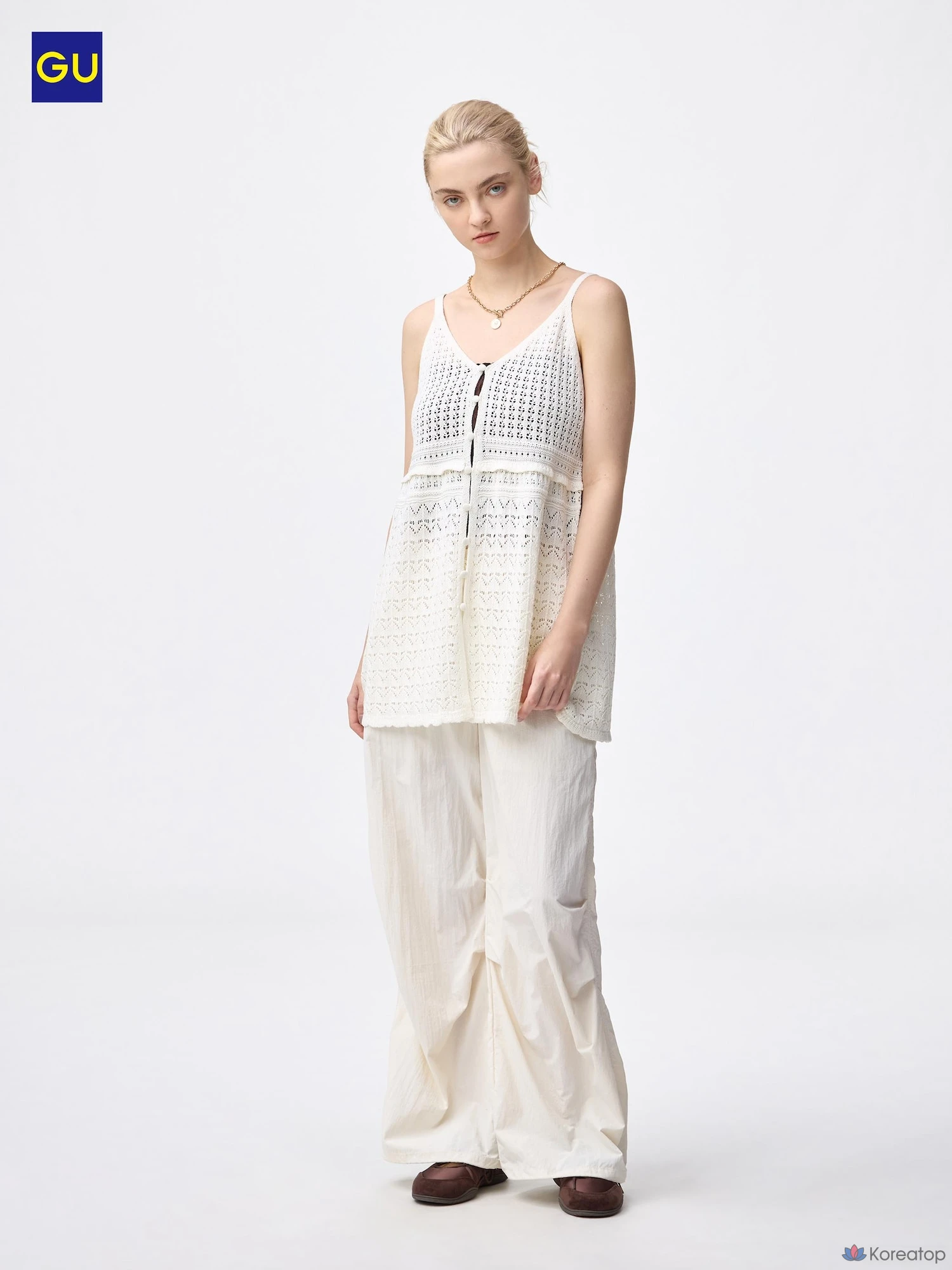 Туника-камисоль Uniqlo Lace Stitch Knit Camisole Tunic
