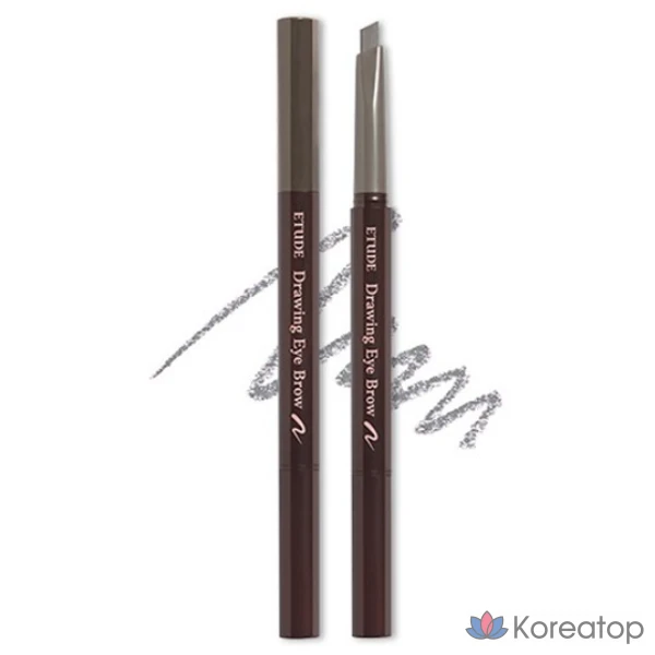 Карандаш для бровей Etude House New Drawing Eyebrow Auto Pencil, 0.25g, 05. Серый, 1 шт.