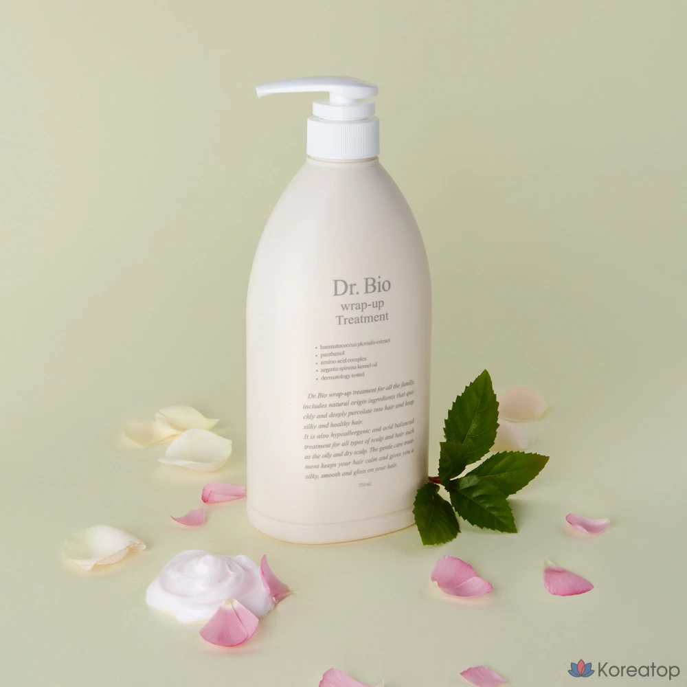 Шампунь Dr. Bio Wrap-Up 750 мл + средство для ухода 750 мл, без силикона, с ароматом детской ванили, 1 комплект.