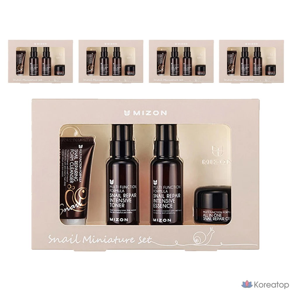 Набор миниатюрных дорожных принадлежностей для ремонта раковин улиток Mizon, 4 шт., 5 шт.