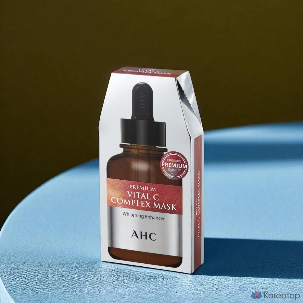 Набор из 5 ватных дисков с витамином С AHC Premium Vital C Complex Mask Pack / Whitening Ampoule / Vitamin C Cotton Mask, 2 упаковки, фото 4