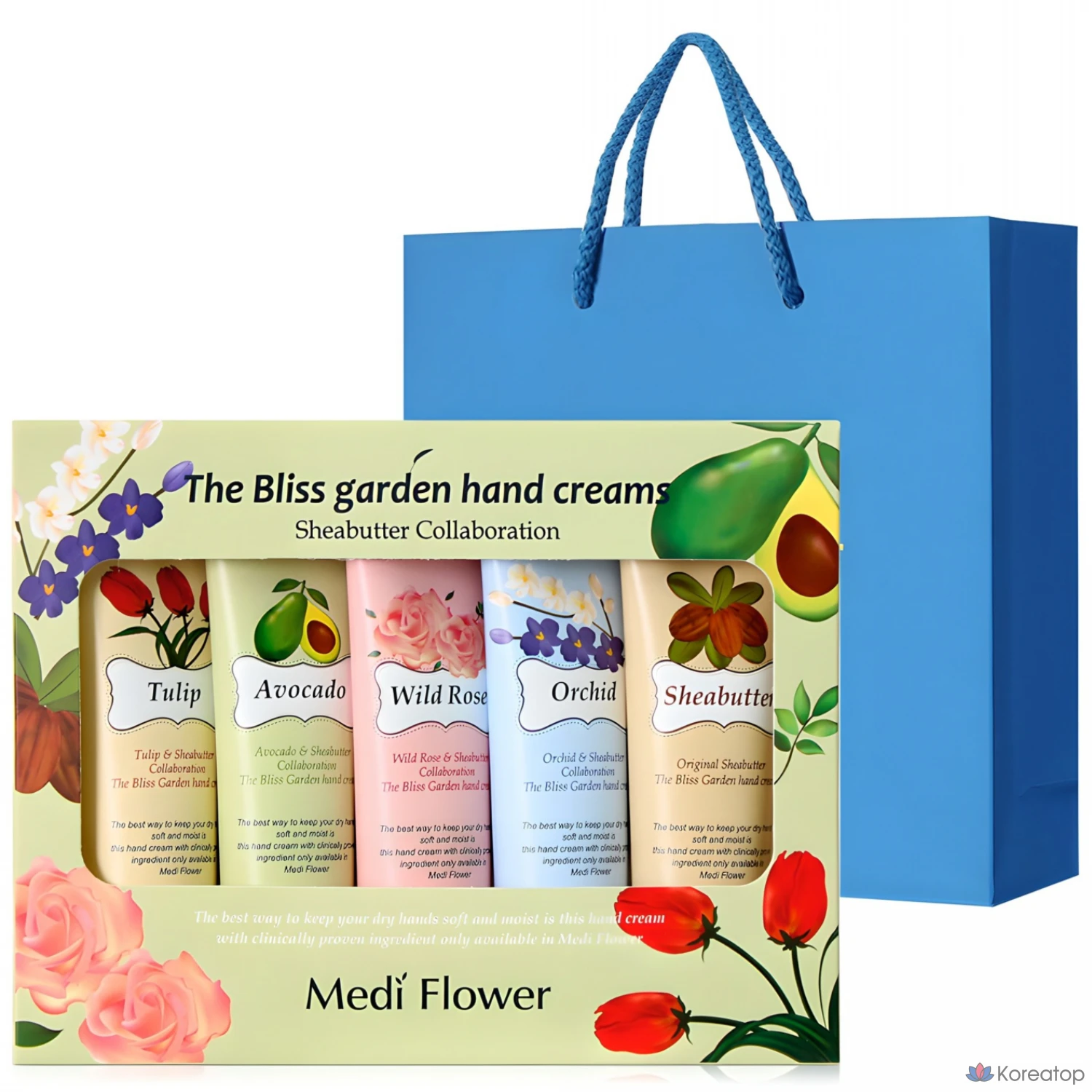 Набор для ухода MediFlower The Bliss Garden Hand Cream 5-piece Set, 250 г, 1 шт.
