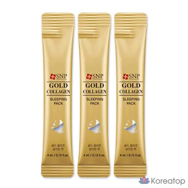 SNP Gold Collagen Sleeping Pack Stick, 80 мл, 1 шт., фото 3