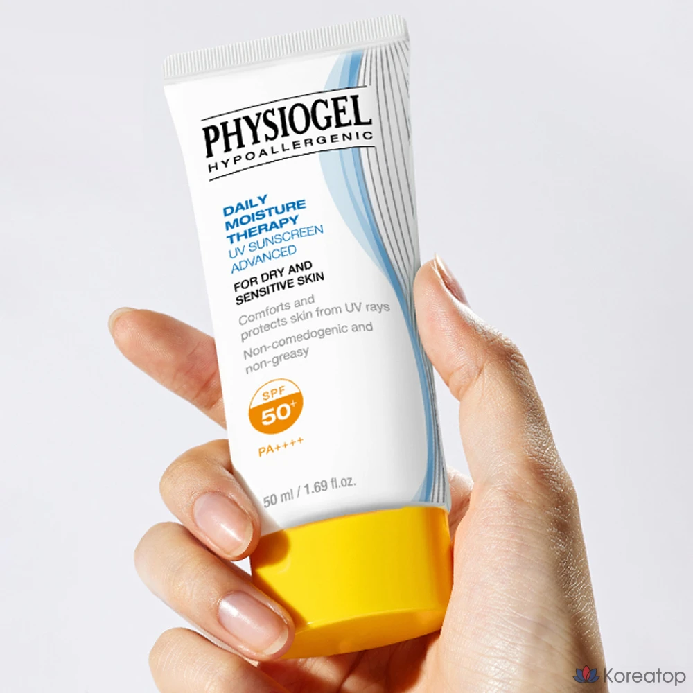 Увлажняющий солнцезащитный крем Physiogel Daily Moisture Therapy UV Sunscreen Advanced SPF50+ PA++++, 50 мл, 1 шт., фото 8
