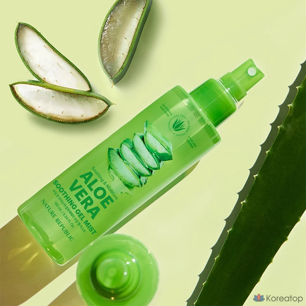 Успокаивающий гель-спрей Nature Republic с алоэ вера, 155 мл, 1 шт.
