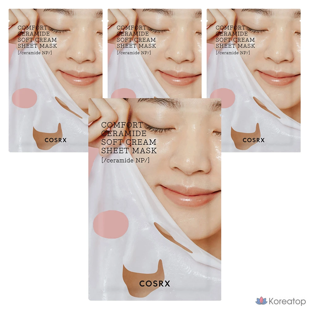 Тканевая маска-салфетка COSRX Balanced Comfort Ceramide Soft Cream, 26 мл, 1 упаковка, 4 шт.