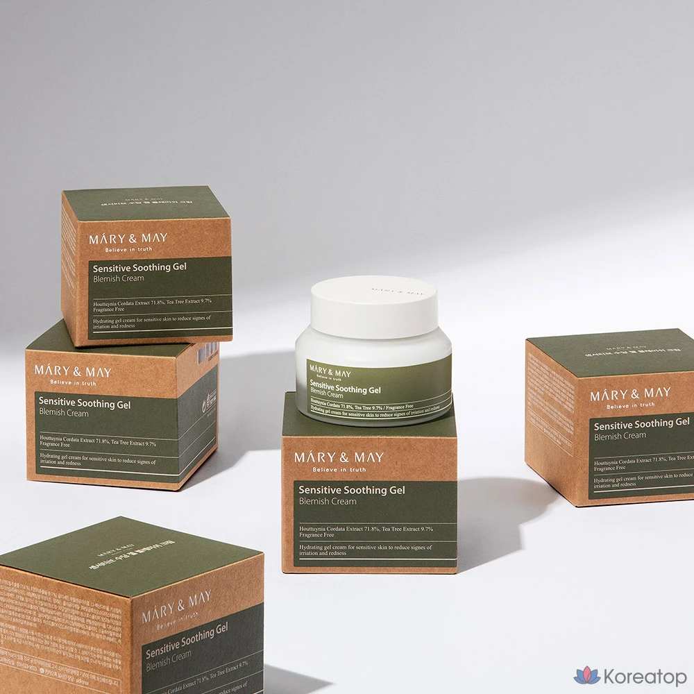 Успокаивающий гель-крем для чувствительной кожи Marienmay от прыщей, 70 г, 1 шт.