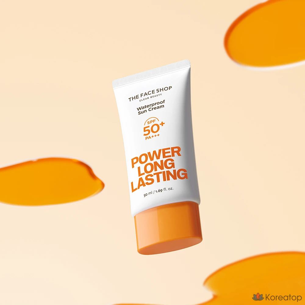 Солнцезащитный крем The Face Shop Power Long-Lasting Sun Cream SPF50+ PA+++, 50 мл, 1 шт.