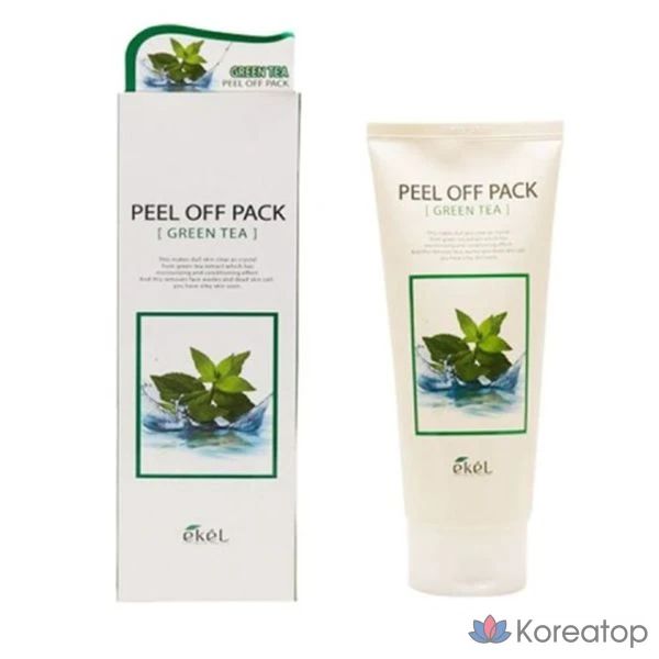 Отшелушивающая маска для лица Ekel с зеленым чаем, 180 мл, 1 упаковка