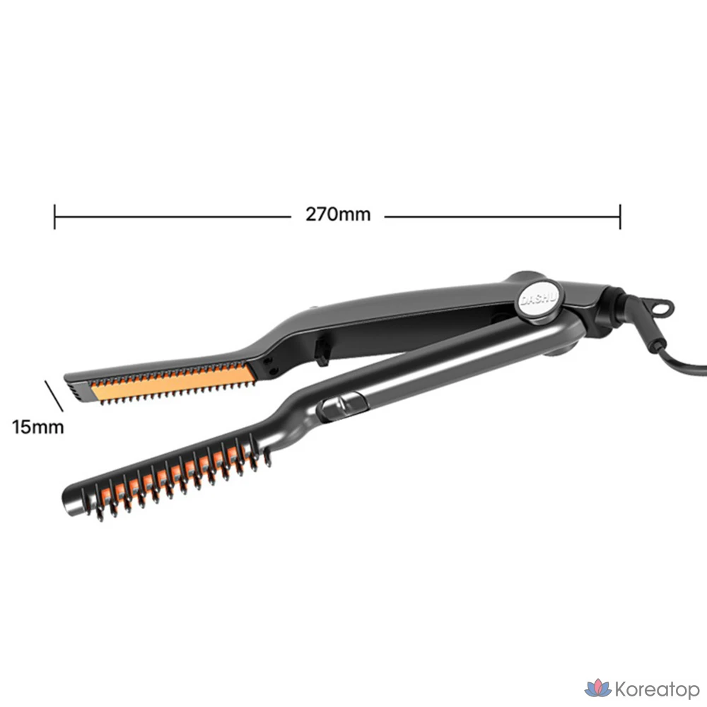 Плойка для завивки волос DASHU Daily Easy Slim Styler, черная, DS-J100, фото 5