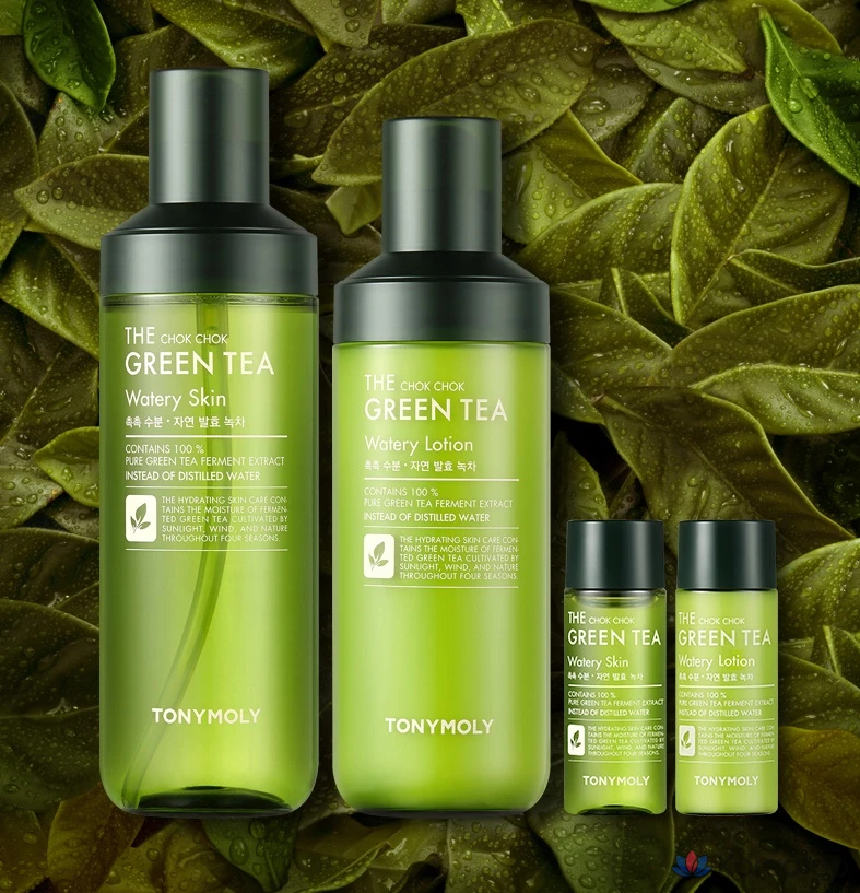 Набор увлажняющих средств для тела Tony Moly The Chok Chok Green Tea Moisture, 2 предмета, 2 комплекта.