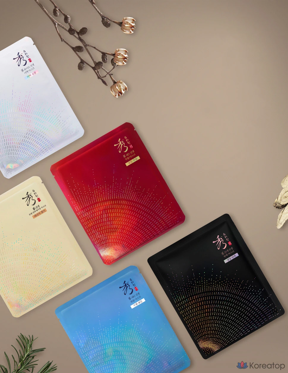 Увлажняющая маска для лица Sooryehan с водой и женьшенем, 1 упаковка, 3 упаковки, фото 2