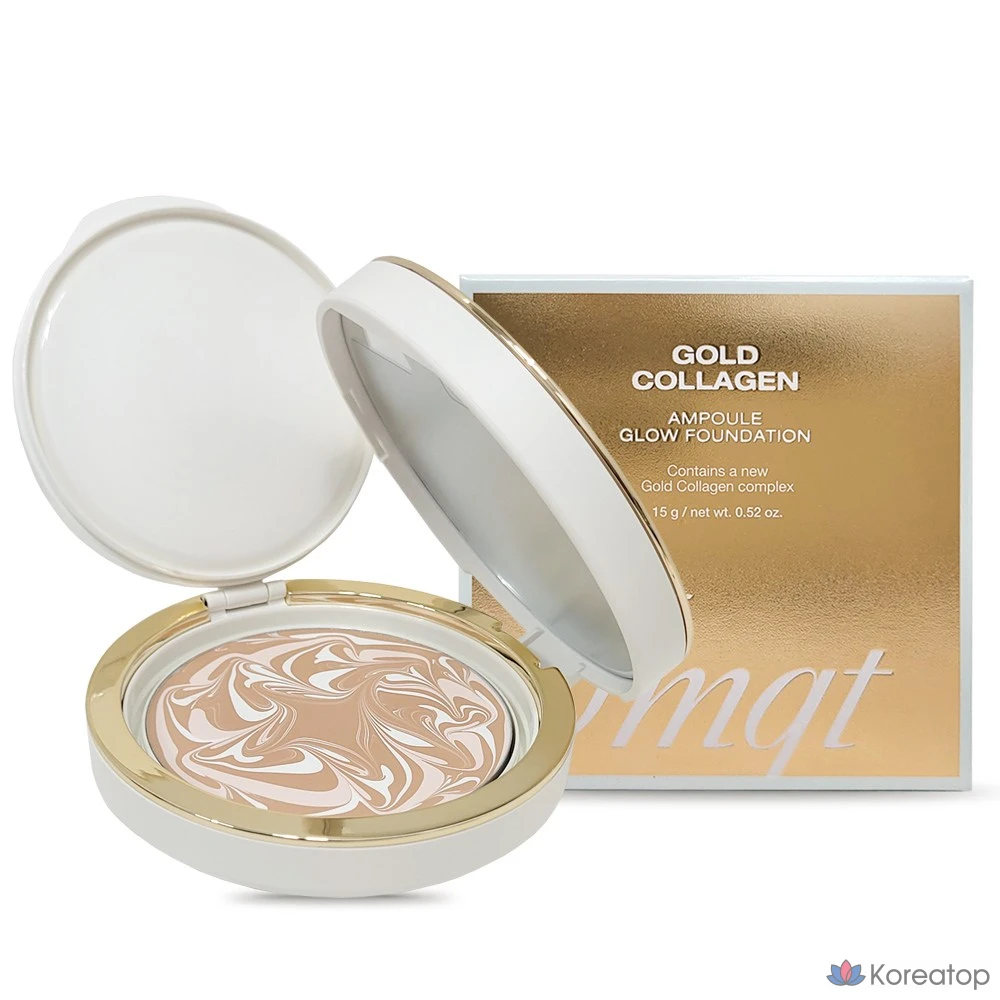 Тональный крем The Face Shop FMGT Gold Collagen Ampoule Glow Foundation, 201, 1 шт.