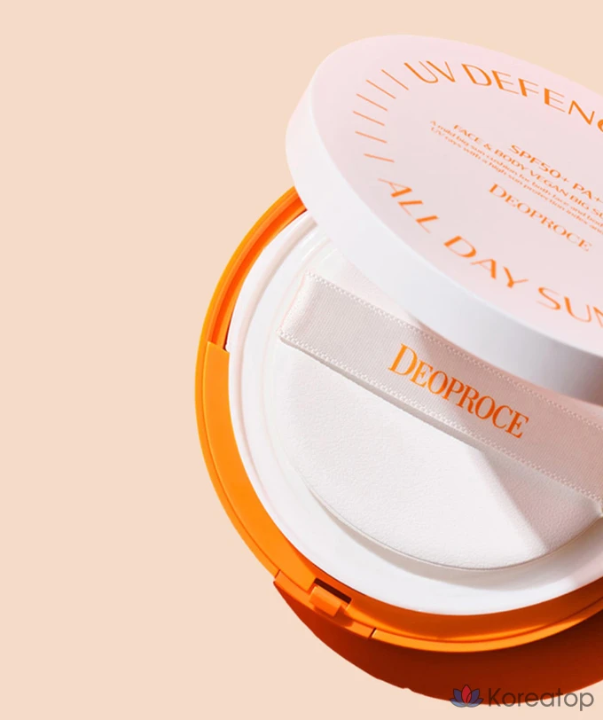 Солнцезащитный крем Deoproce UV Defense All Day Sun Cushion SPF50+ PA++++, 25 г, 1 шт.