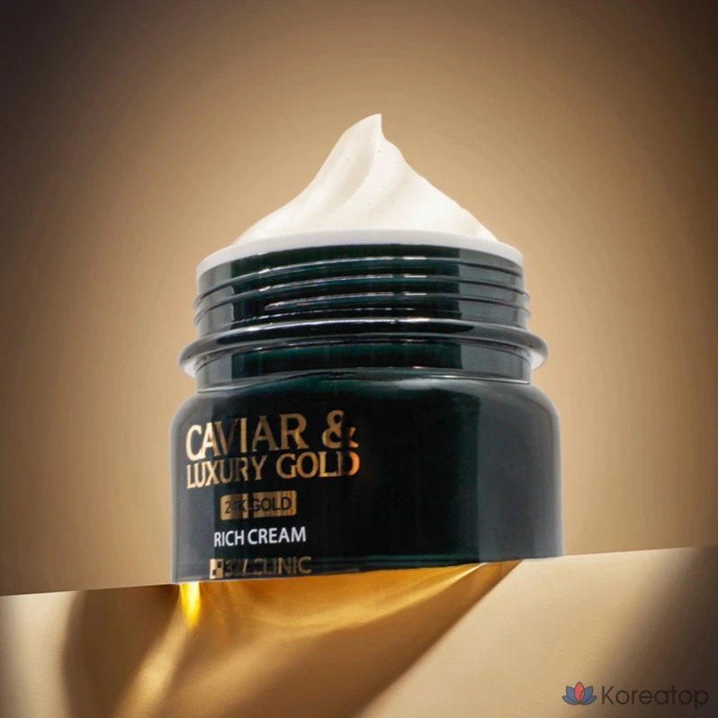 Крем для лица 3W Clinic Caviar & Luxury Gold Rich Cream, 100 г, 1 шт.