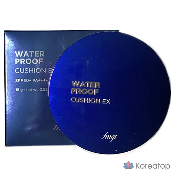 Водостойкий тональный крем-кушон The Face Shop FMGT Waterproof Cushion EX, 15 г, V203 Натуральный бежевый, 1 шт.