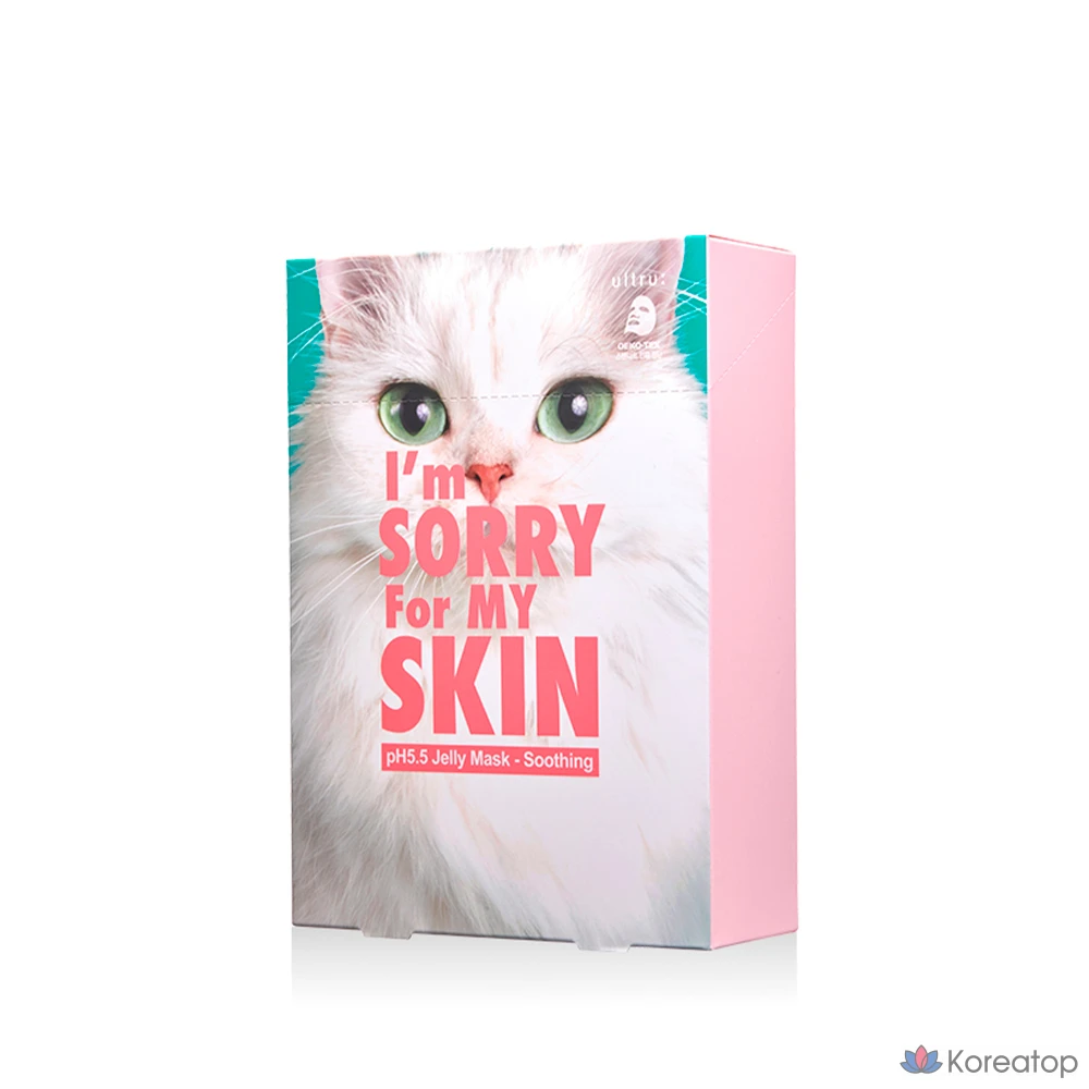 Успокаивающая гелевая маска для лица «I'm Sorry for My Skin» с pH 5,5, 33 мл, 10 листов, 10 штук, 1 упаковка., фото 4