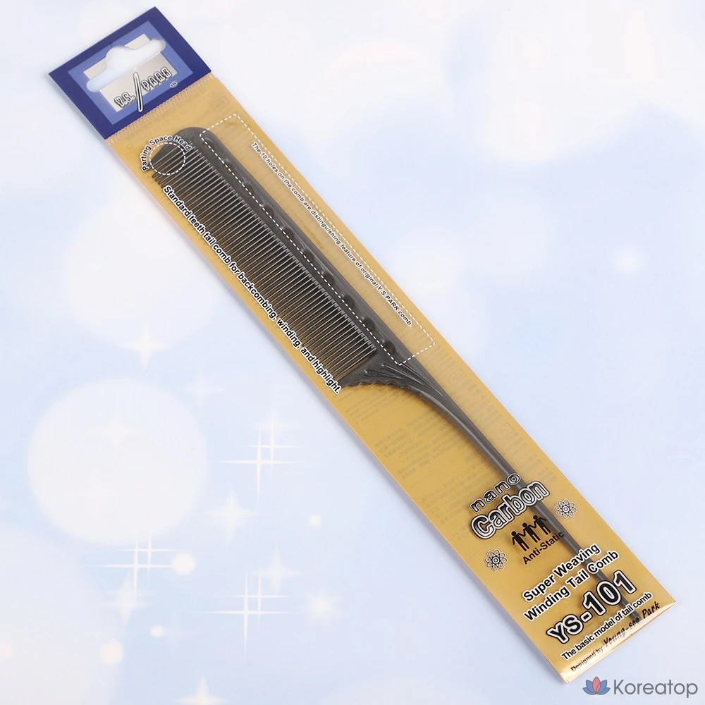 Расческа-хвостик для укладки Y.S. Park Professional Iron Tail Comb, синий, 1 шт.