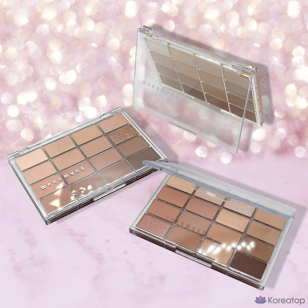 Палетка теней для век WAKEMAKE Soft Blurring Eye Palette, 16 цветов, 14 г, 1 шт., 10 оттенков Lazy Pink, 10 оттенков Lazy Pink Blurring