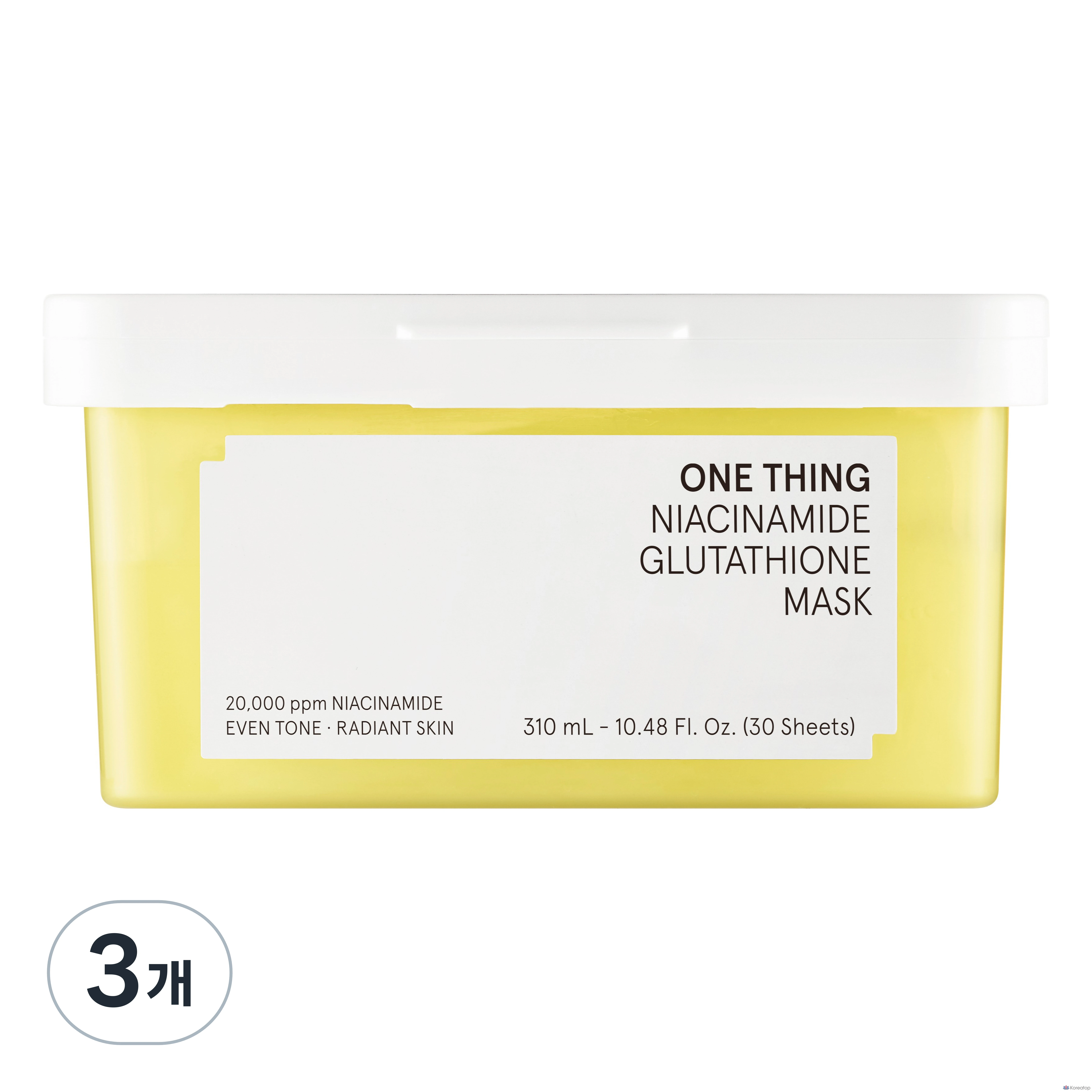 Маска One Thing с ниацинамидом и глутатионом, 3 упаковки, 30 штук.